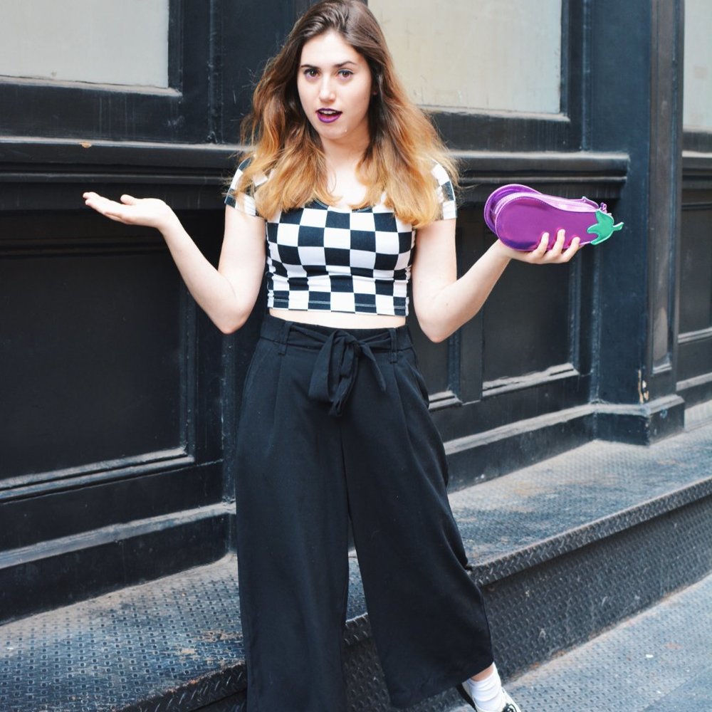Eggplant  Purse